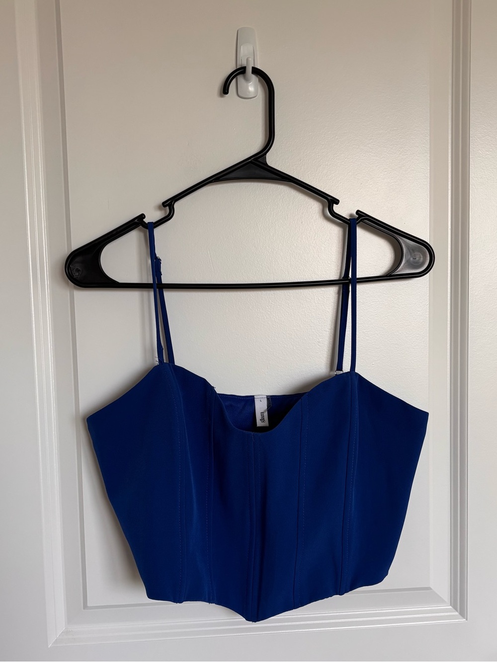 Glam Cobalt Blue Corset Crop Bra